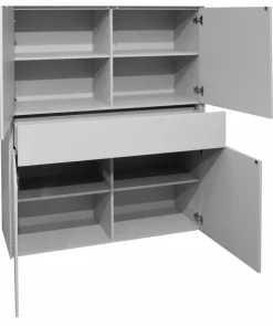 Kommoden|Kommoden|Mäusbacher Highboard Monza Kreidegrau