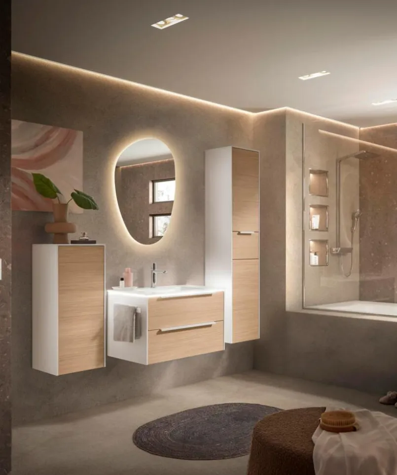 Badschränke|Musterring Highboard Riana Eiche