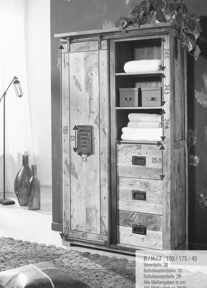 Kommoden|G+K Highboard Ruston Antik