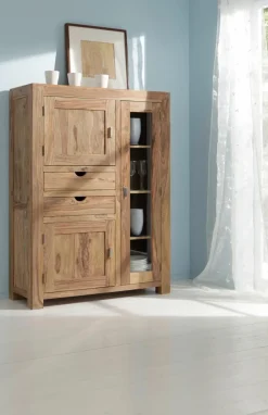 WOLFMÖBEL Kommoden|Kommoden-Highboard Yoga Braun