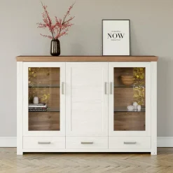 set one by Musterring Kommoden|Kommoden-Highboard York Pino-Aurelio / Eiche Artisan
