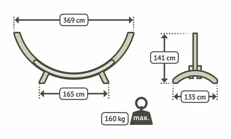 Gestelle & Zubehör|La Siesta Hängemattengestell Maera Double Eukalyptus