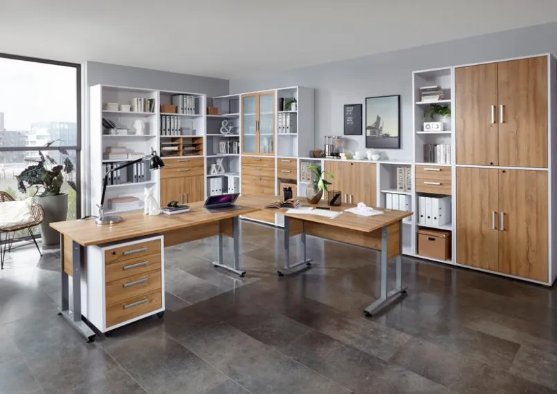Büroschränke & Regale|Büromöbel-Serien|FMD Hängeregistratur-Set Calvia Weiß