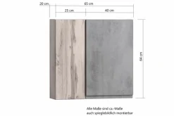 Badschränke|Held-Möbel Hängeschrank Monza Eiche / Beton