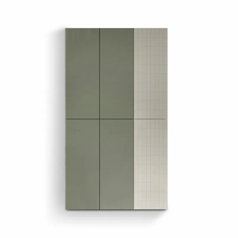Badschränke| Hängeschrank-Kombination Pixel 04 Weiß / Grün