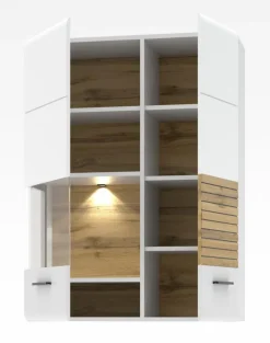 Vitrinen|Innostyle Hängevitrine Salerno Weiß