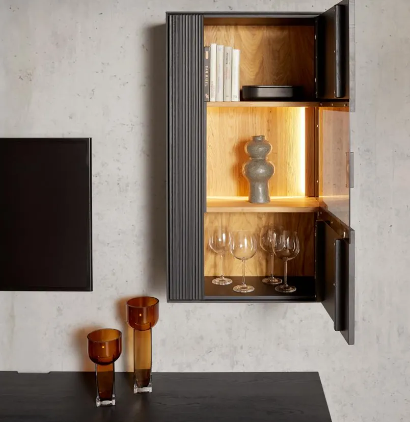 CASEDO Vitrinen-Hängevitrine Cordoba Anthrazit
