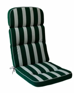 Gartenstuhl-Auflagen| Hochlehner-Auflage Kreta 50 x 123 cm Grün