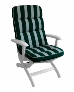 Gartenstuhl-Auflagen| Hochlehner-Auflage Kreta 50 x 123 cm Grün