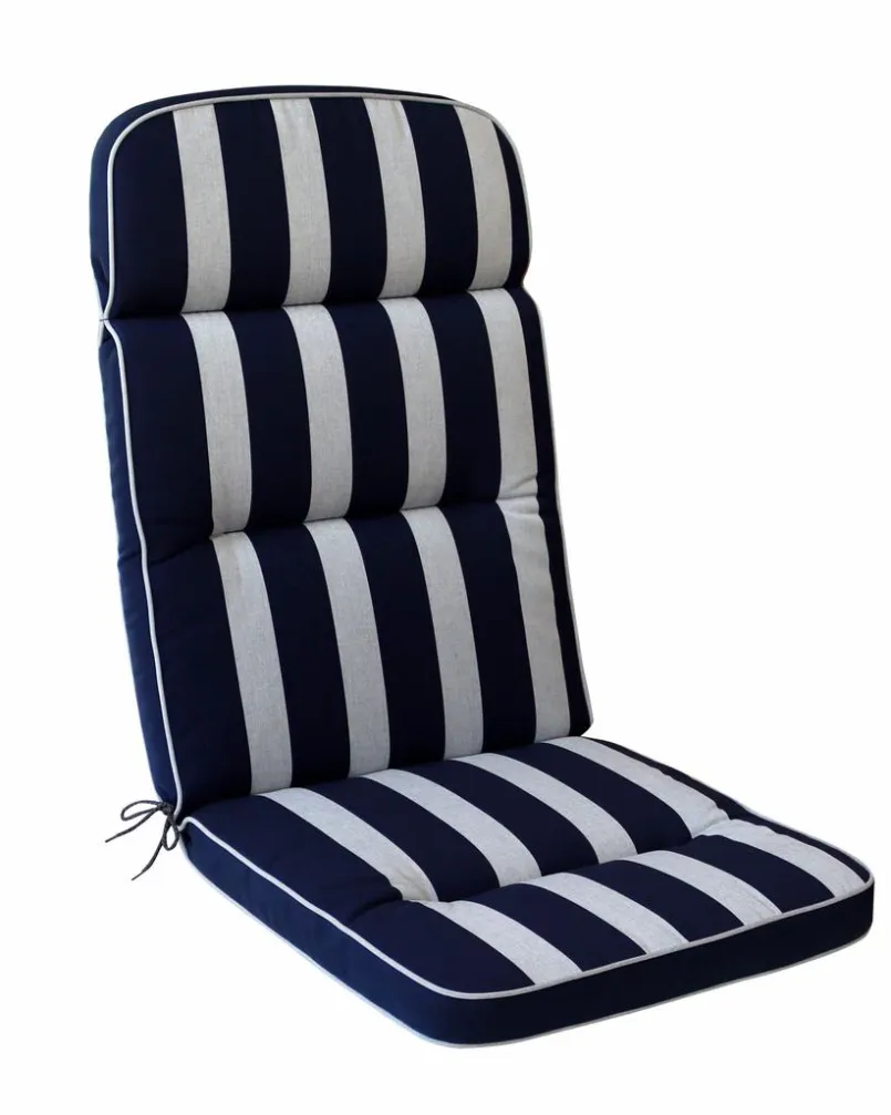 Gartenstuhl-Auflagen-Hochlehner-Auflage Kreta 50 x 123 cm Blau