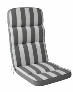 Gartenstuhl-Auflagen| Hochlehner-Auflage Kreta 50 x 123 cm Grau