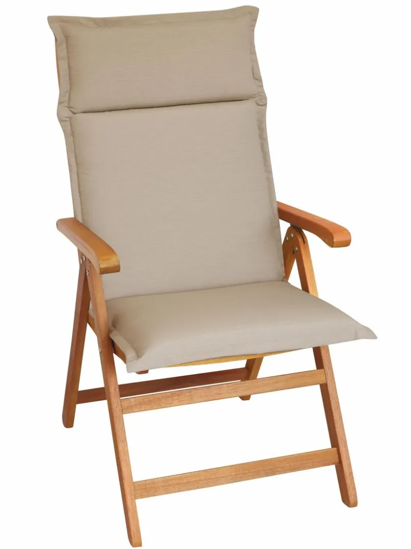 Gartenstuhl-Auflagen-Hochlehner-Auflage Unica 116 x 50 cm Beige