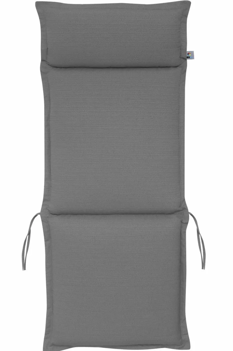 Gartenstuhl-Auflagen-Hochlehner-Auflage Unica 116 x 50 cm Silber