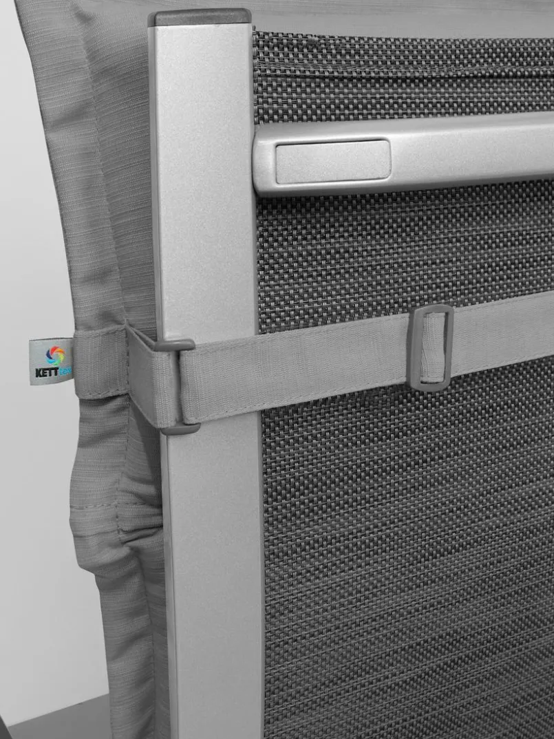 Gartenstuhl-Auflagen-Hochlehner-Auflage Unica 116 x 50 cm Silber