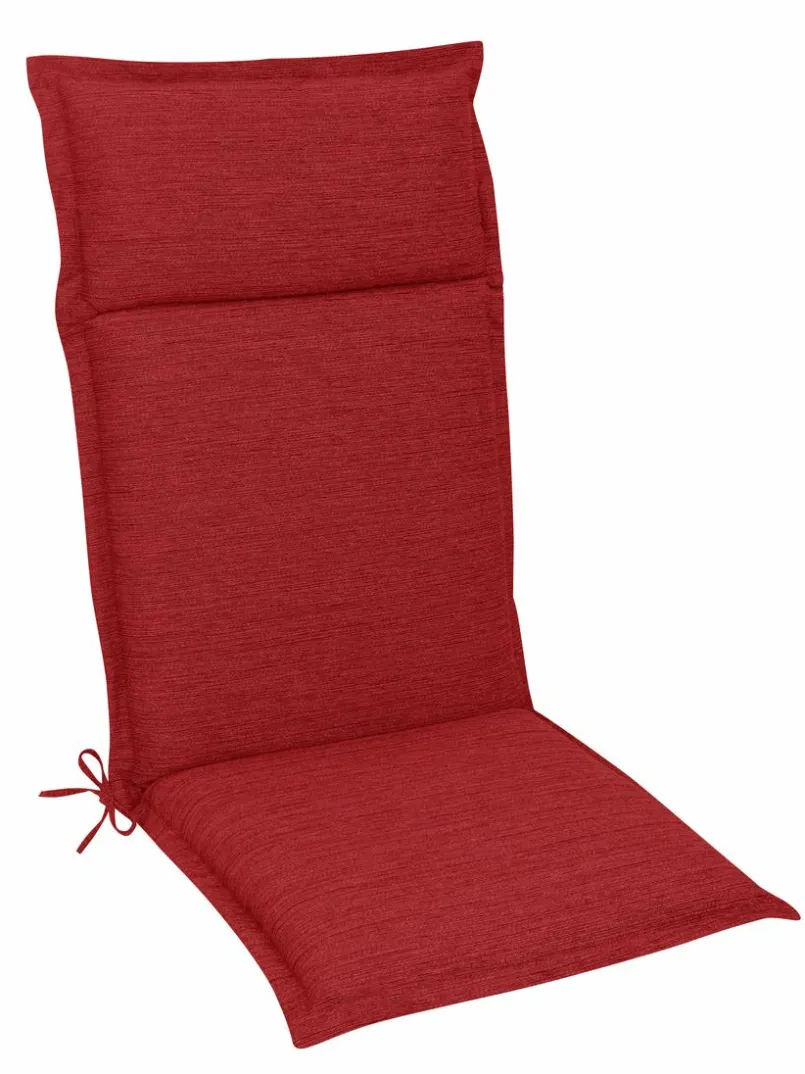Gartenstuhl-Auflagen-Hochlehner-Auflage Unica 116 x 50 cm Rot
