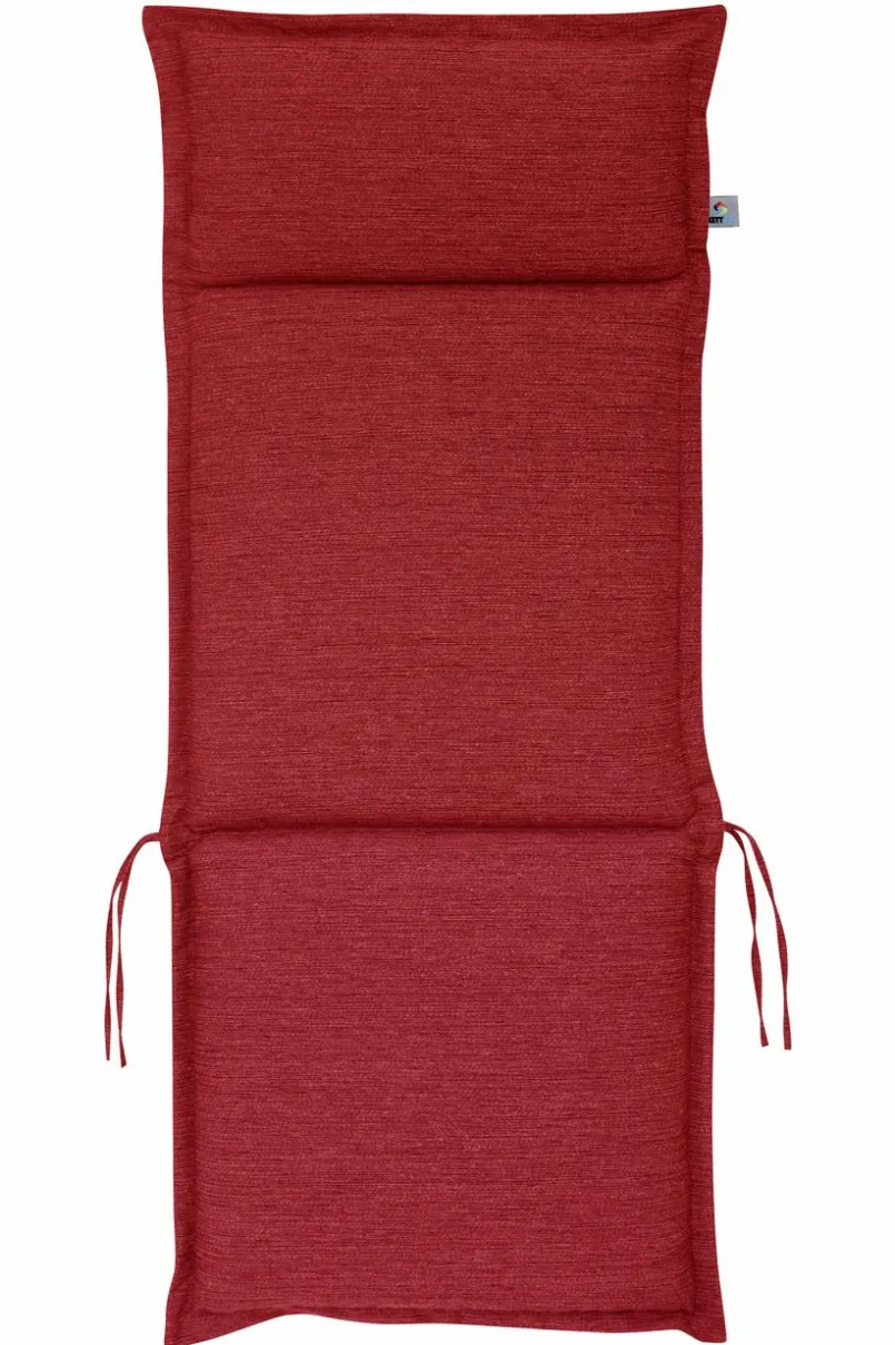 Gartenstuhl-Auflagen-Hochlehner-Auflage Unica 116 x 50 cm Rot