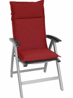 Gartenstuhl-Auflagen-Hochlehner-Auflage Unica 116 x 50 cm Rot