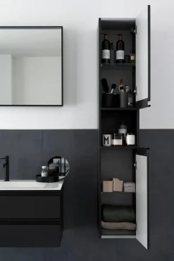 Badschränke|SCHÖNER WOHNEN-Kollektion Hochschrank Bilbao HNA 0230 03 Grau