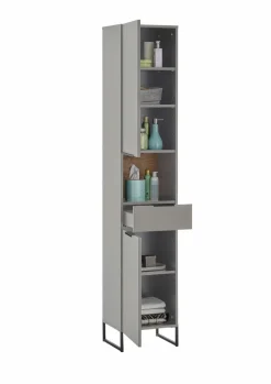 Badschränke| Hochschrank Denver Grau