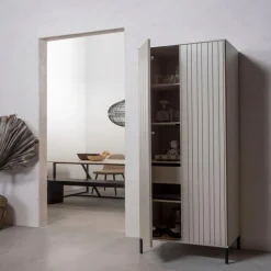 Kommoden-Hochschrank New Gravure Grau