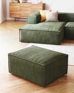 Kave Home Hocker & Poufs-Hocker Blok Grün