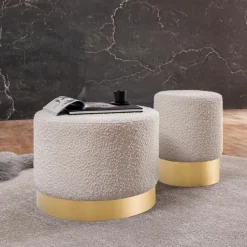Sitzgelegenheiten|Sitzgelegenheiten| Hocker Peach Brass