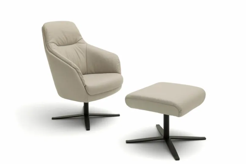 Hocker & Poufs|SCHÖNER WOHNEN-Kollektion Hocker Sky Light Grey