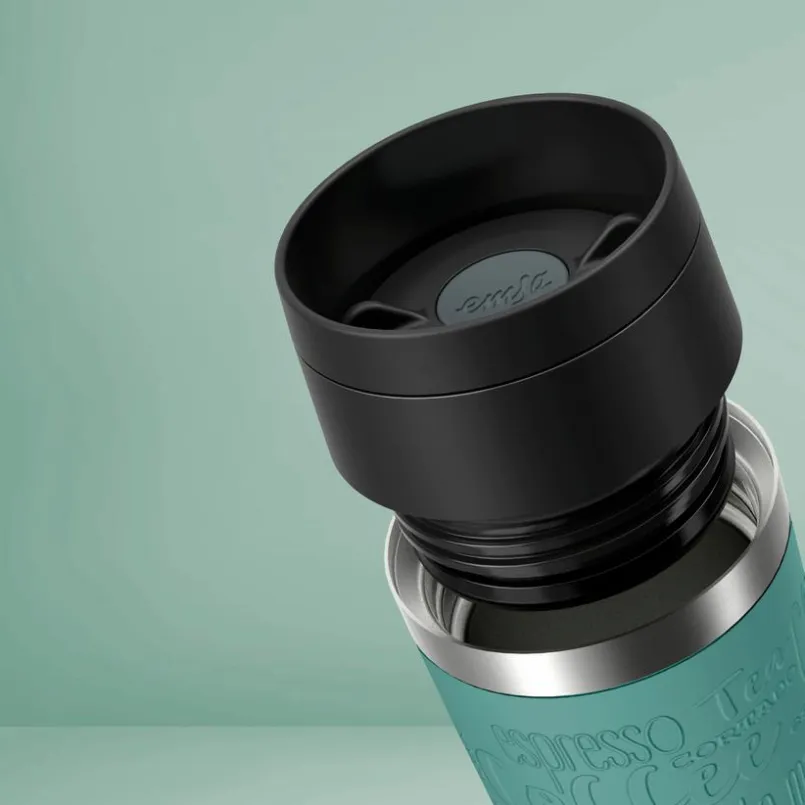 emsa Thermobecher|Kaffee & Tee-Isolierbecher Travel Mug Classic 500 ml Dunkelrot