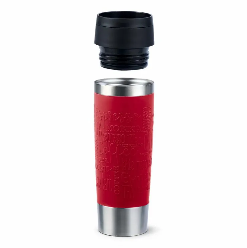 emsa Thermobecher|Kaffee & Tee-Isolierbecher Travel Mug Classic 500 ml Dunkelrot