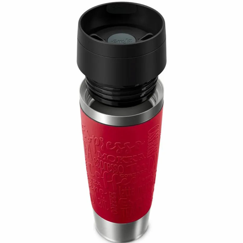 emsa Thermobecher|Kaffee & Tee-Isolierbecher Travel Mug Classic 500 ml Dunkelrot