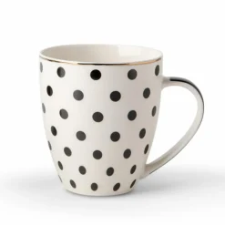 Kaffee & Tee| Kaffeebecher Jessica 675 ml Schwarz / Weiß