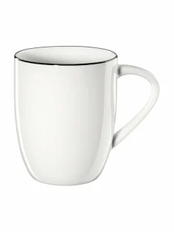 Kaffee & Tee|ASA Selection Kaffeebecher Ligne Noire Ø 8,5 cm Weiß