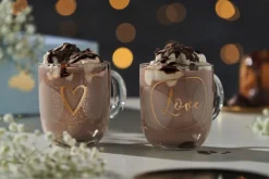 Leonardo Kaffee & Tee-Kaffeebecher Love 2tlg. Gold