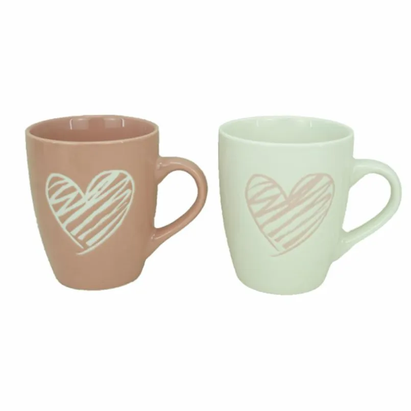 Kaffee & Tee-Kaffeebecher 2tlg. Rosa