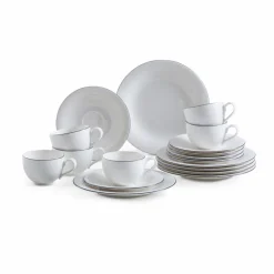 Villeroy & Boch Geschirr-Kaffeeservice Black Lines 18tlg. Weiß