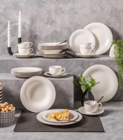 Villeroy & Boch Geschirr-Kaffeeservice Black Lines 18tlg. Weiß
