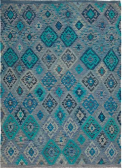 Kelim-Teppiche| Kelim Teppich Amira 170 x 240 cm Blau