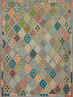 Kelim-Teppiche-Kelim Teppich Amira 170 x 240 cm Bunt