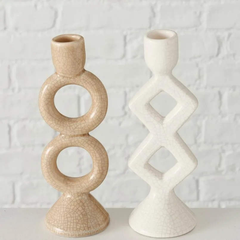 BOLTZE Kerzen & Kerzenhalter|Kerzenständer & Kerzenhalter-Kerzenleuchter Famosa 21 cm Beige