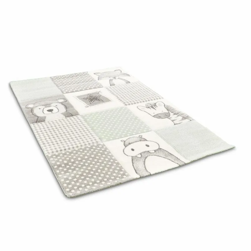 Kinderteppiche|Kinderteppiche-Kinderteppich Kids 133 x 190 cm Grün / Grau
