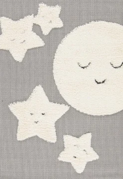 Kinderteppiche|Kinderteppiche-Kinderteppich Moonlight 120 x 170 cm Grau / Beige