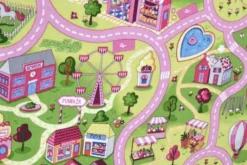 Kinderteppiche|Kinderteppiche-Kinderteppich Straße 95 x 200 cm Rosa
