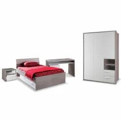 Composad Kinder- & Jugendzimmer-Komplettsets|Kinder- & Jugendzimmer-Komplettsets-Kinderzimmer-Set Mipiace 4tlg. Grau