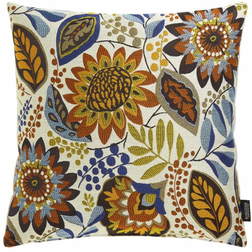 Dekokissen|Dekokissen & -Bezüge|Rohleder Home Collection Kissen Flora 50 x 50 cm Terra
