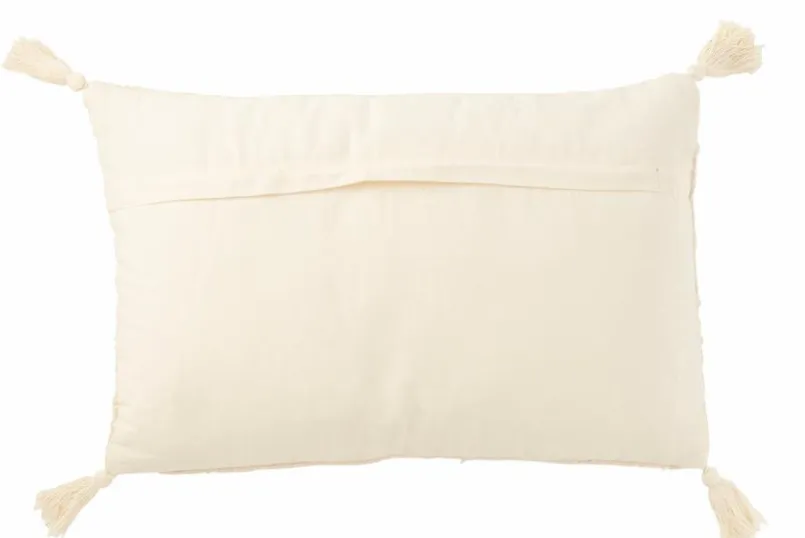 DAHEIM Dekokissen|Dekokissen & -Bezüge-Kissen Quasten 60 x 40 cm Creme