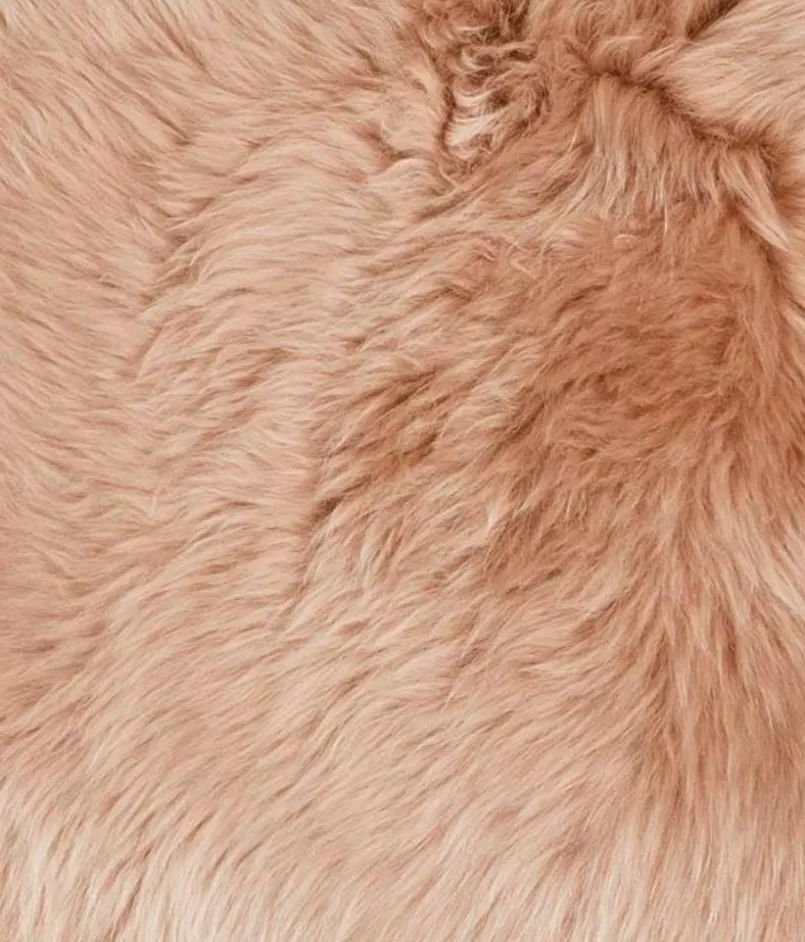 Dekokissen|Dekokissen & -Bezüge|WARM & COMFY Kissen Schaffell 40 x 40 cm Sand