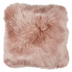 Dekokissen|Dekokissen & -Bezüge|WARM & COMFY Kissen Schaffell 40 x 40 cm Rose
