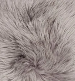 WARM & COMFY Dekokissen|Dekokissen & -Bezüge-Kissen Schaffell 40 x 40 cm Dunkelgrau