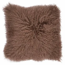 Dekokissen|Dekokissen & -Bezüge|WARM & COMFY Kissen Tibetschaffell 40 x 40 cm Sand
