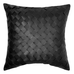 pad Dekokissen|Dekokissen & -Bezüge-Kissen Web Leather 45 x 45 cm Black